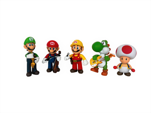 Фигурка: Набор коллекционный Mario (11 - 14 см.) (Марио) (Музыканты)