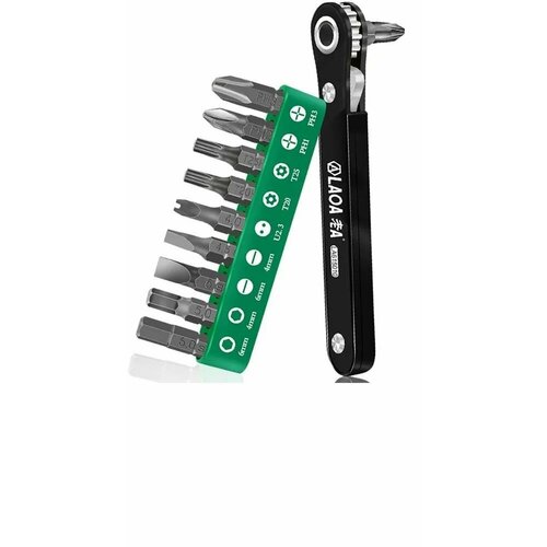 Мини трещотка с набором бит