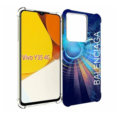 Чехол MyPads Баленсиага-абстракция для Vivo Y35 4G 2022 / Vivo Y22 задняя-панель-накладка-бампер