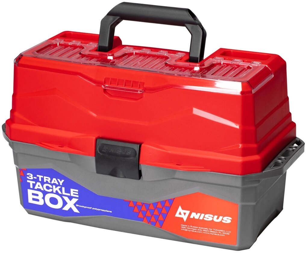 Ящик для снастей Tackle Box трехполочный NISUS (N-TB-3-R)