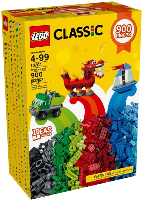 Конструктор LEGO Classic 10704 Коробка для творчества, 900 дет.