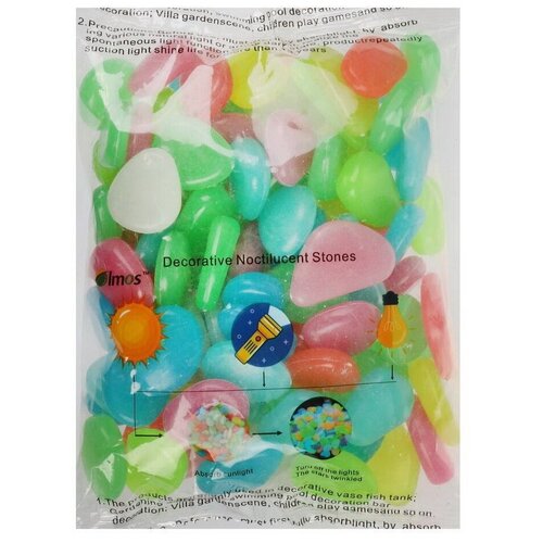 фото Imos набор камней для декорирования decorative noctilucent stones разноцветный