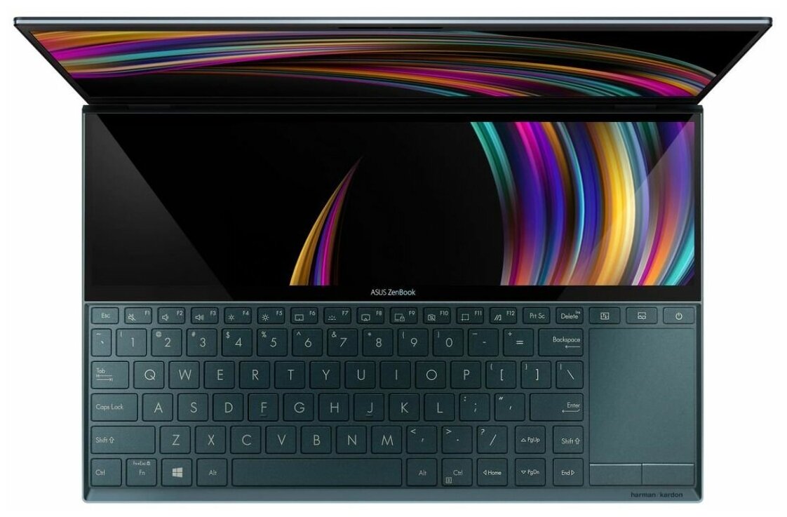 14 Ноутбук ASUS ZenBook Duo UX481FL-BM020T 1920x1080 Intel Core i7 18 ГГц RAM 16 ГБ SSD 512 ГБ GeForce MX250 Win10 Pro 90NB0P61-M01250 синий