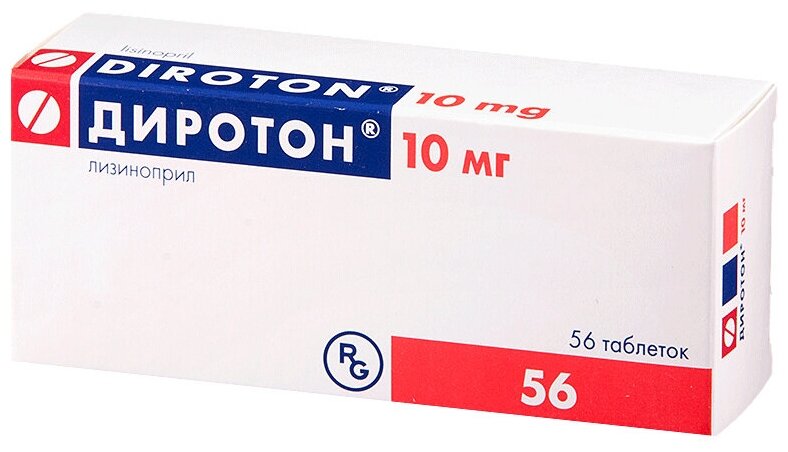 Диротон таб., 10 мг, 56 шт.