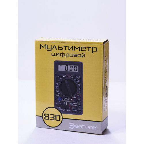 Мультиметр цифровой DT-830, тестер для измерения напряжения, силы тока, сопротивления. Эвапром
