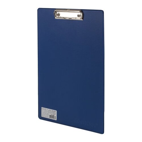 Доска-планшет офисмаг с прижимом А4 (230х350 мм), картон/ПВХ, россия, синяя, 225987