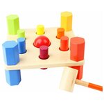 Развивающая игрушка Vulpi Забивалка с молоточком и цилиндрами - изображение