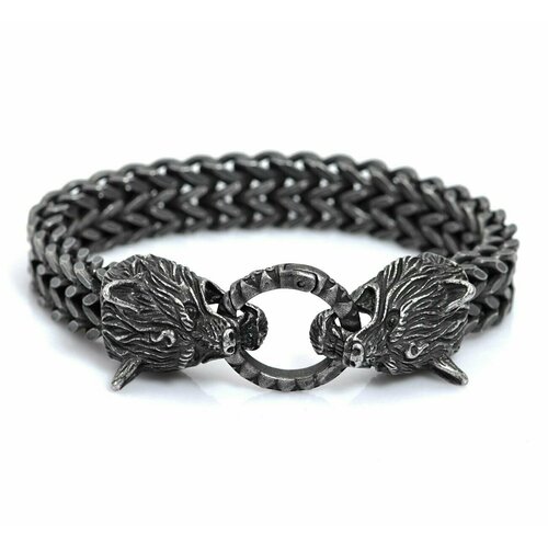 фото Браслет-цепочка silvarie, размер 22 см, серый, серебряный