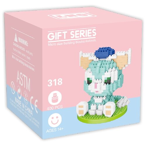 Конструктор Wisehawk  & LNO Кот Джелатони 400 деталей NO. 318 Gelatoni Gift Series