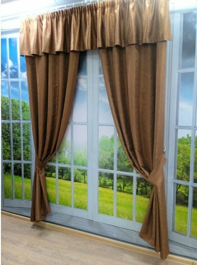 фото Комплект Штор жаккард Сухая роза "Liza Premium"