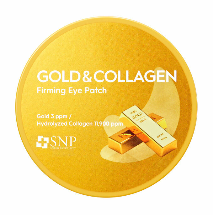 Гидрогелевые патчи SNP Gold Collagen Eye Patch для области вокруг глаз, с 24К золотом и коллагеном - фото №18