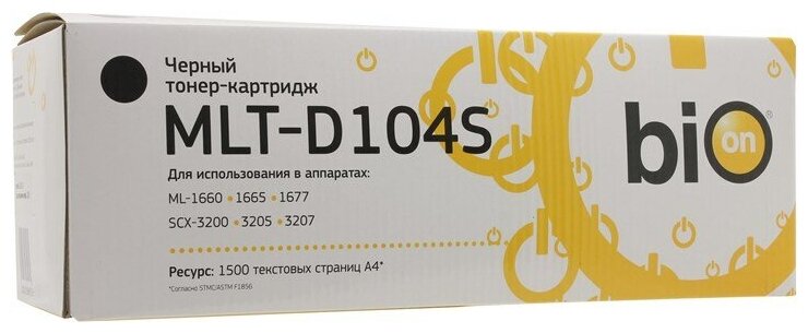 Bion Картридж BION CS-EPS187 для для Samsung ML 1660 1665 1667 1671 1860 1865 1865W 1867 SCX-3200 3205 3205W 3207 1500стр Черный