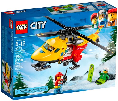 LEGO City 60179 Вертолет Скорой помощи, 190 дет.