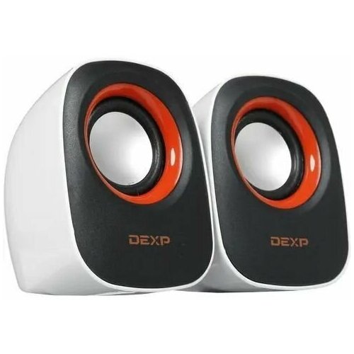 Колонки 2.0 DEXP R110 (R110) белый 4 Вт, питание - USB порт