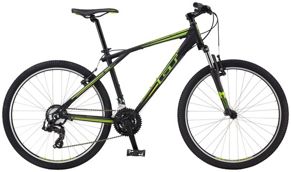 black and yellow gt mountain bike