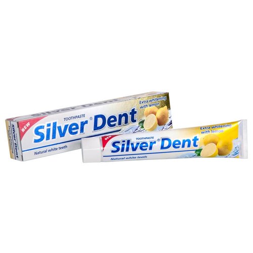 Купить Паста зубная Silver dent Экстра отбеливание с лимоном, 100г, 3 шт., Modum