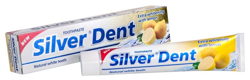 Зубная паста Modum Silver Dent Экстра отбеливание с лимоном, 100 мл