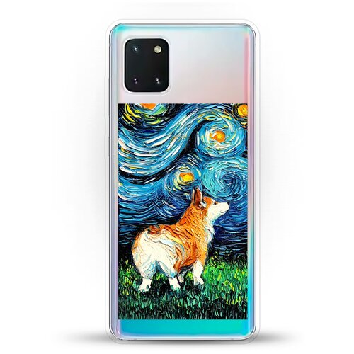 фото Силиконовый чехол корги ван гога на samsung galaxy note 10 lite andy & paul