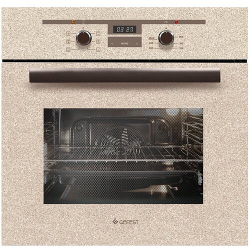 Электрический духовой шкаф GEFEST ЭДВ ДА 622-02 К48 камень БЕЖ фасад-стекло гриль вертел тайм сенс 3145000₽