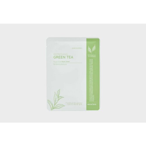 Маска на тканевой основе с зеленым чаем clara's choice green tea mask sheet eyenlip тканевая маска с зеленым чаем super food green tea mask 23 мл