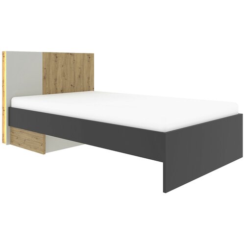 Кровать НК Мебель Кровать KUBO артизан / чёрный / серый