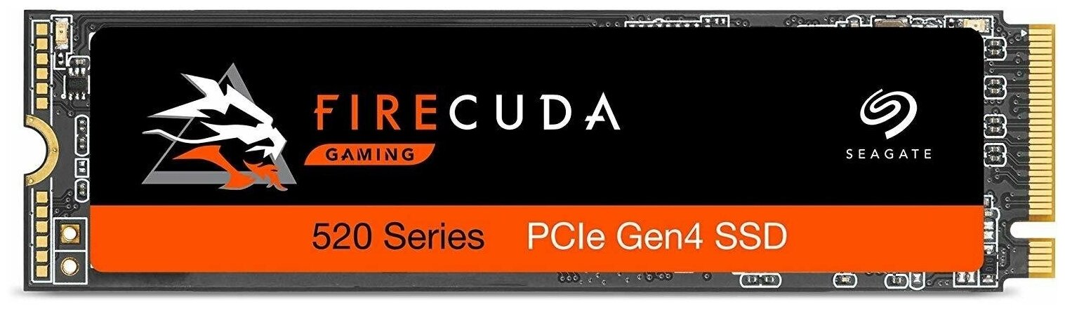 M.2 2280 1TB Seagate FireCuda 520 Gaming SSD ZP1000GM3A002 PCIe Gen4x4 with NVMe, 5000/4400, IOPS 760/700K, MTBF 1.8M, 3D TLC, 1800TBW, 0.99DWPD, NVMe