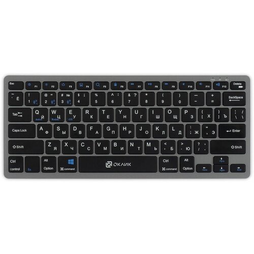 Клавиатура Oklick 835S USB BluetoothРадиоканал серый черный 1696467 2063₽