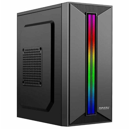 Корпус Ginzzu B350 2*USB 2.0, AU RGB ginzzu корпус ginzzu a390 white window rgb подсветка 1 usb 3 0 2 usb 2 0 au