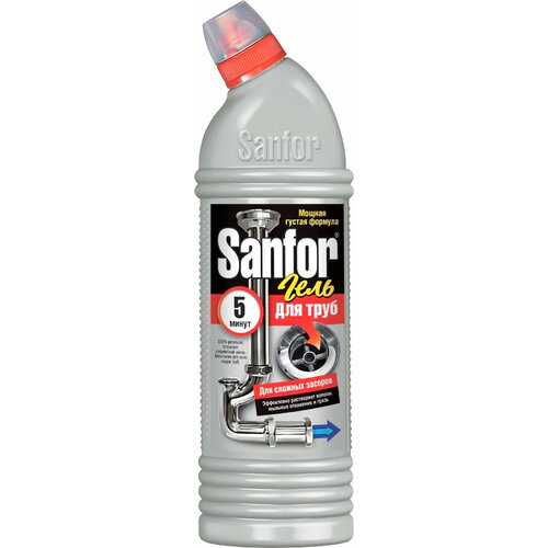 Средство для устранения засоров Sanfor 5 минут