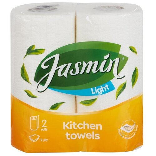 Полотенца бумажные Jasmin Light двухслойные 2 рул. 21.5 х 24 см