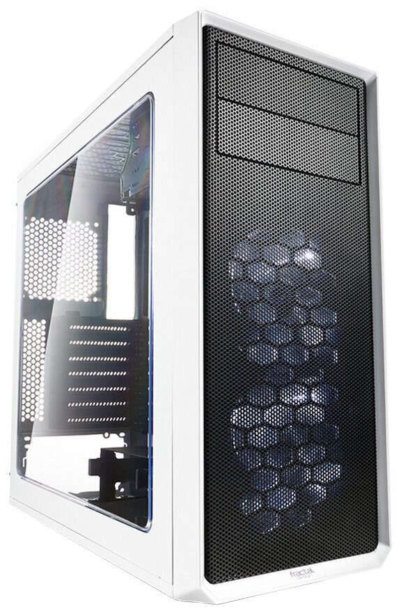 Корпус ATX Fractal Design FOCUS G Window, Midi-Tower, без БП, белый [fd-ca-focus-wt-w]