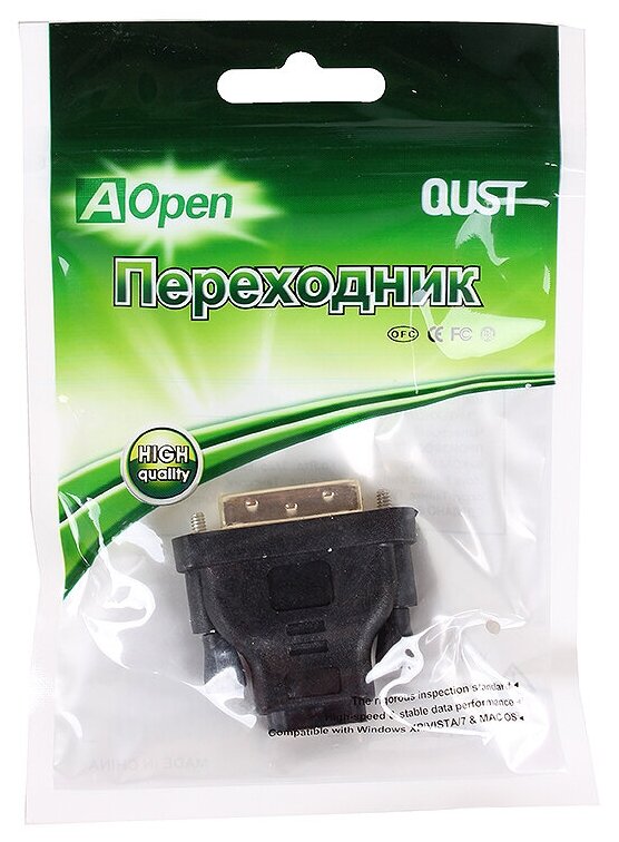 Переходник Aopen HDMI-DVI-D позолоченные контакты ACA312 - фото №3