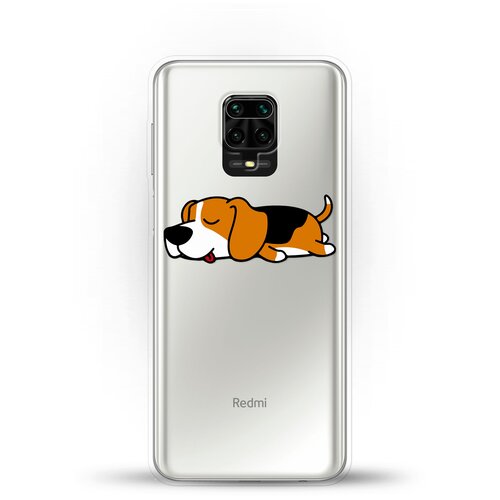 фото Силиконовый чехол уставший бигль на xiaomi redmi note 9s andy & paul