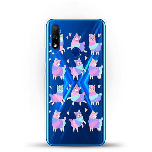 фото Силиконовый чехол цветные ламы на honor 9x andy & paul