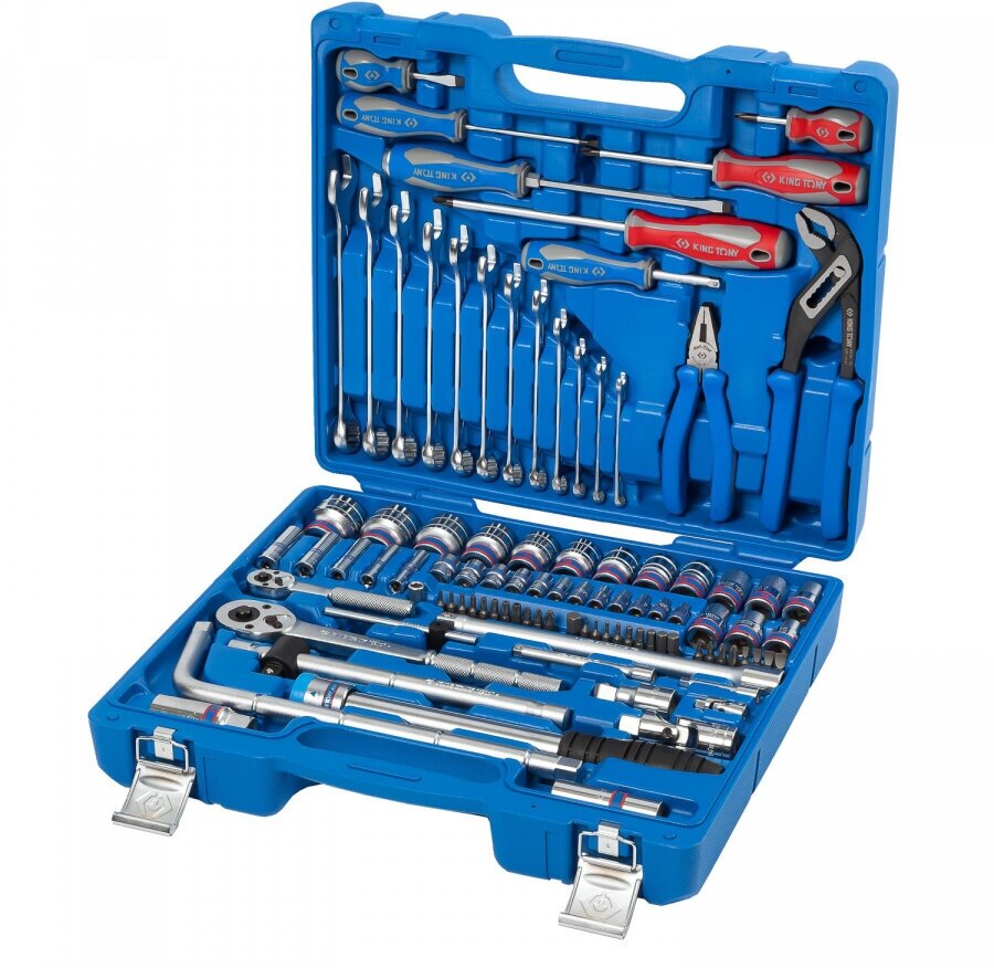 KING TONY Набор инструментов универсальный 1/2", 1/4", с плоскогубцами, 97 предметов 7598MR