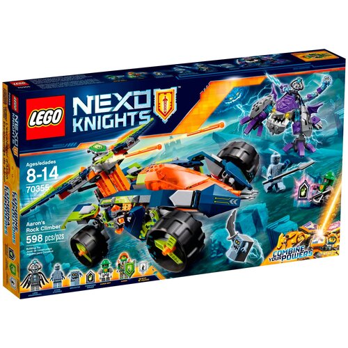 lego nexo knights 70311 безумная катапульта 93 дет LEGO Nexo Knights 70355 Вездеход Аарона, 598 дет.