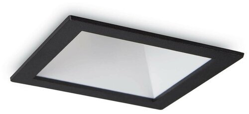 Светильник IDEAL LUX Game Square Black White, LED, 10 Вт, 3000, теплый белый, цвет арматуры: черный, цвет плафона: белый