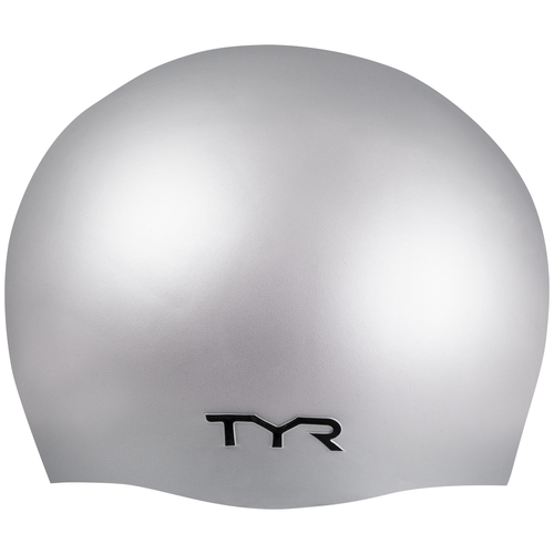 фото Шапочка для плавания wrinkle free silicone cap, силикон, lcs040, серебристый, ут-00016459 tyr