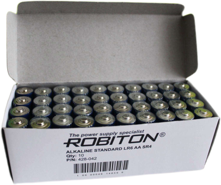 Батарейка ROBITON STANDARD LR6 SR4, в упак 40 шт