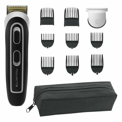 Триммер Rowenta TN9110F4 черный/серебристый [1830007918] мультитриммер rowenta multigroom kit trim