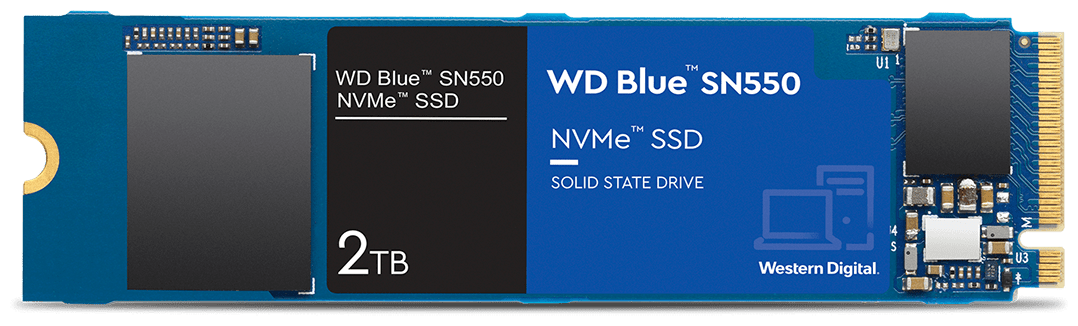 SSD накопитель WD Blue SN550 M.2 2280 2 ТБ (WDS200T2B0C) - фото №1