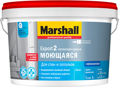 Marshall Краска Marshall Export 2 глубокоматовая интерьерная 25 л. База Bw (Белый)