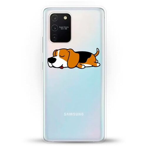 фото Силиконовый чехол уставший бигль на samsung galaxy s10 lite andy & paul