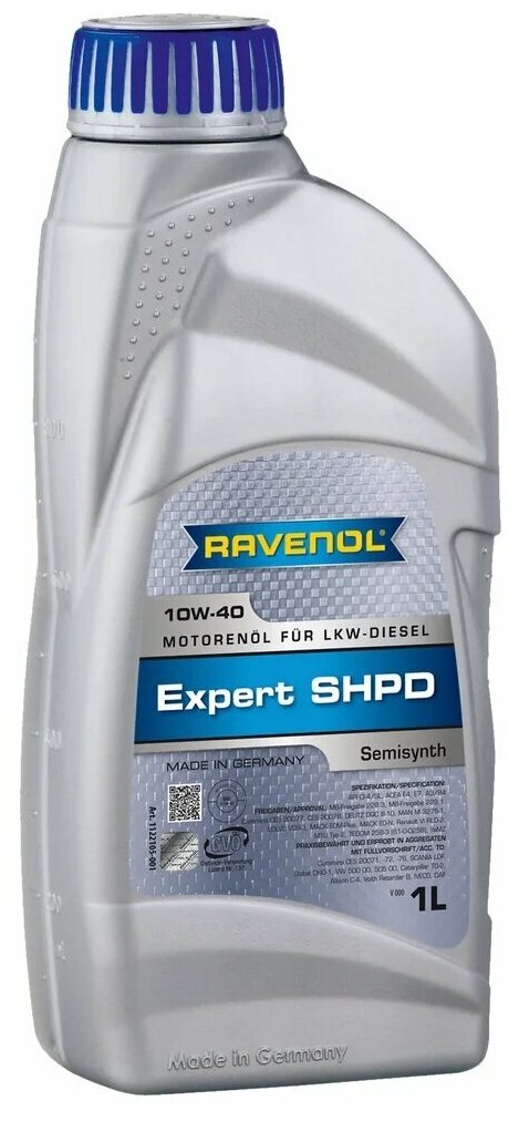 Полусинтетическое моторное масло RAVENOL Expert SHPD 10W-40, 1 л