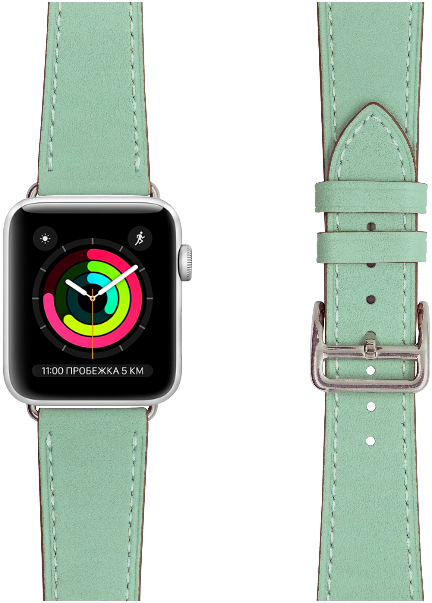 Ремешок Lyambda Maia для Apple Watch Series 3/4/5 желтый/красный (LWA-03-44-RY) Noname - фото №2