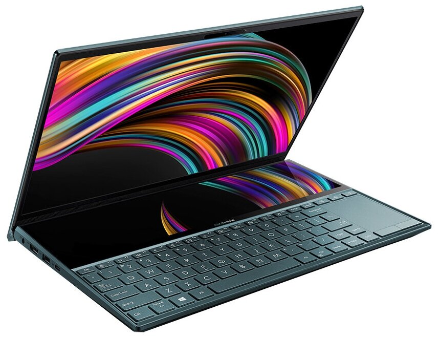 14 Ноутбук ASUS ZenBook Duo UX481FL-BM020T 1920x1080 Intel Core i7 18 ГГц RAM 16 ГБ SSD 512 ГБ GeForce MX250 Win10 Pro 90NB0P61-M01250 синий