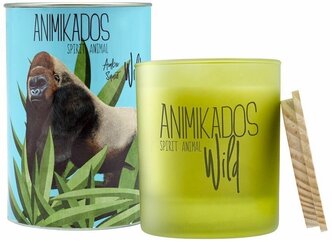 Свеча Ambientair Animikados Wild Gorila Amber Sunset (VV040ABAW) зеленый/голубой