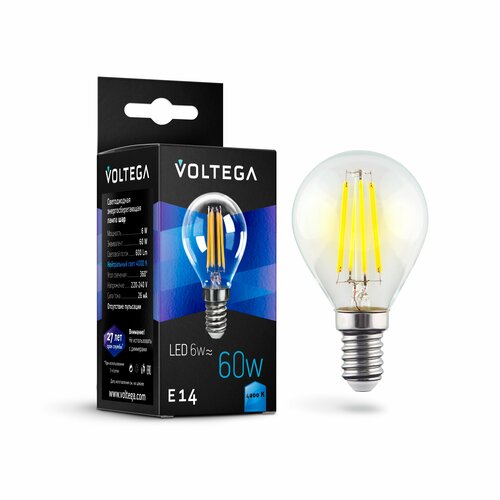 Лампочка Voltega LED E14 6W 7022
