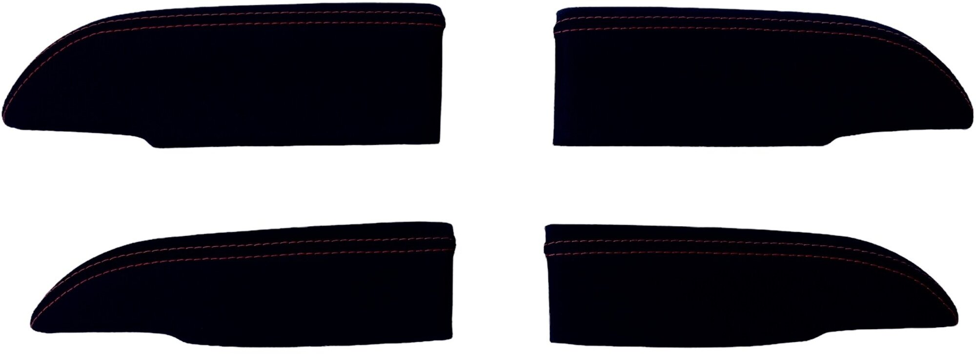 Накладки на подлокотники двери Premium для Лада Приора (красная строчка) 4 штуки