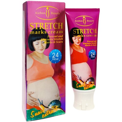Aichun Beauty Крем для тела Stretch Marks от Растяжек и Рубцов с экстрактом Улитки, 120 гр
